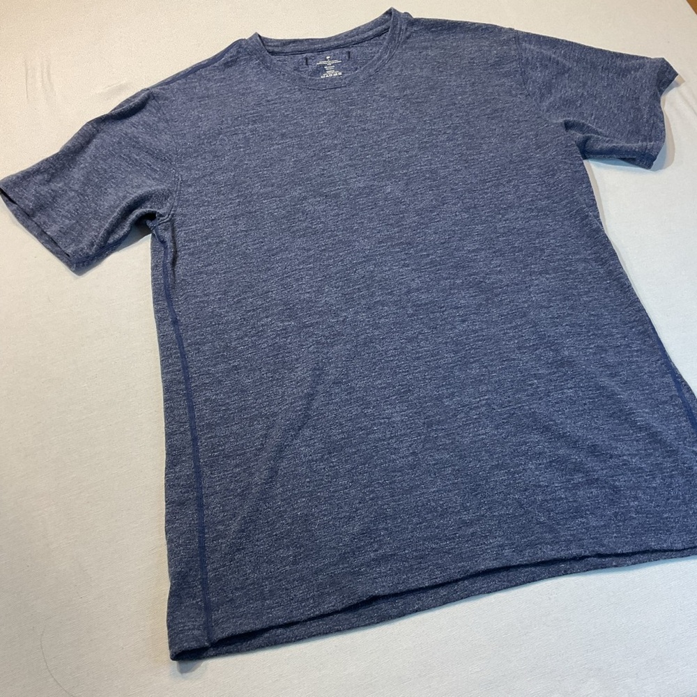 Fabletics Solid Plain Heather Blue T-Shirt Size M… - image 2